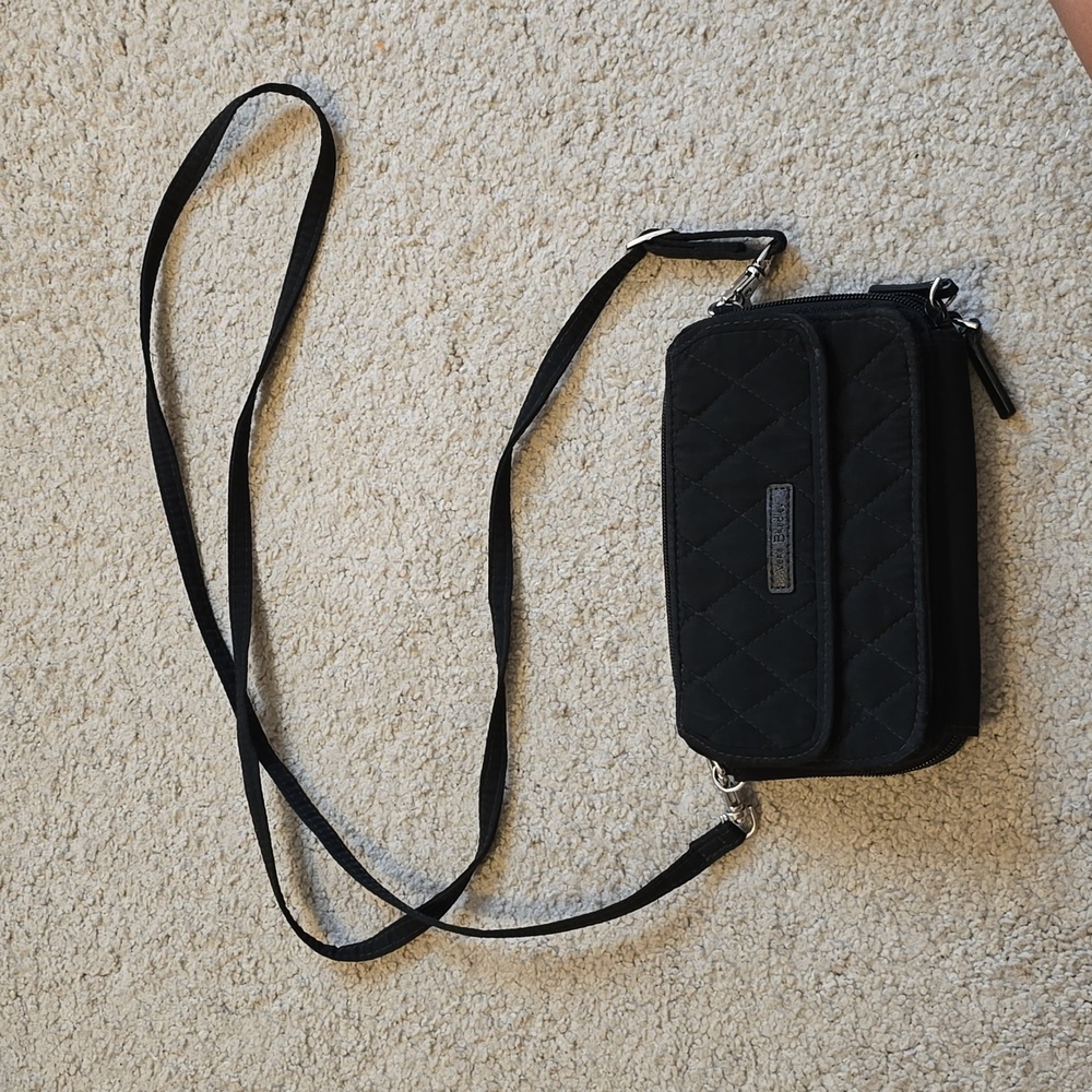 Vera Bradley black crossbody wallet